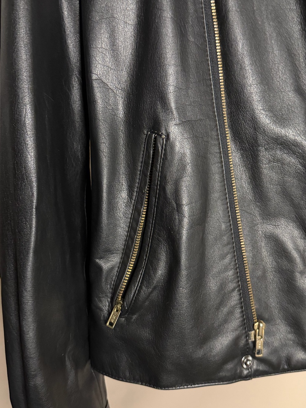 Vintage Donna Sacs Black Leather Moto Jacket - Picture 9 of 11